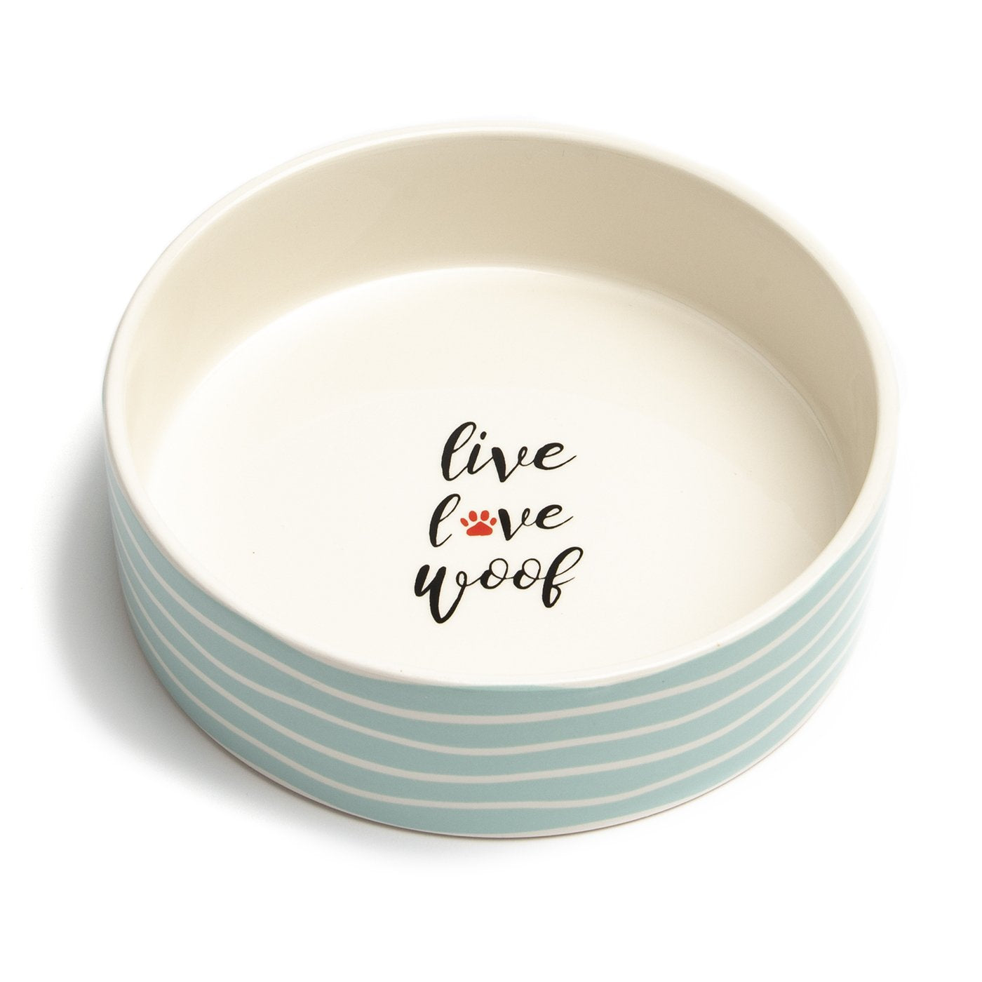 Bowl cerámica live, love, woof